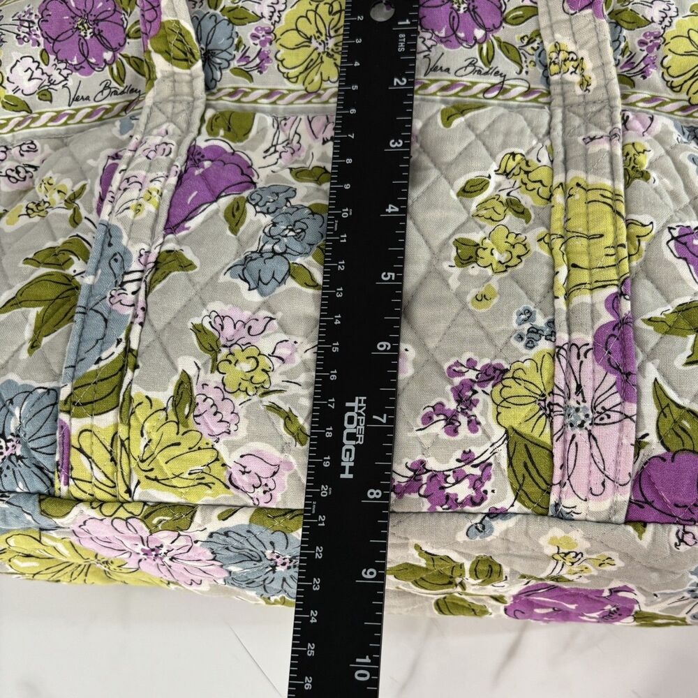 Vera Bradley Watercolor Purse Tote Bag Shoulder Zip Close Floral RETIRED PRINT - Picture 7 of 7